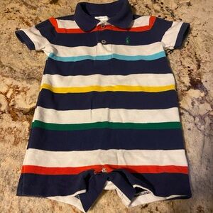 Ralph Lauren Navy and Orange Polo Shirt